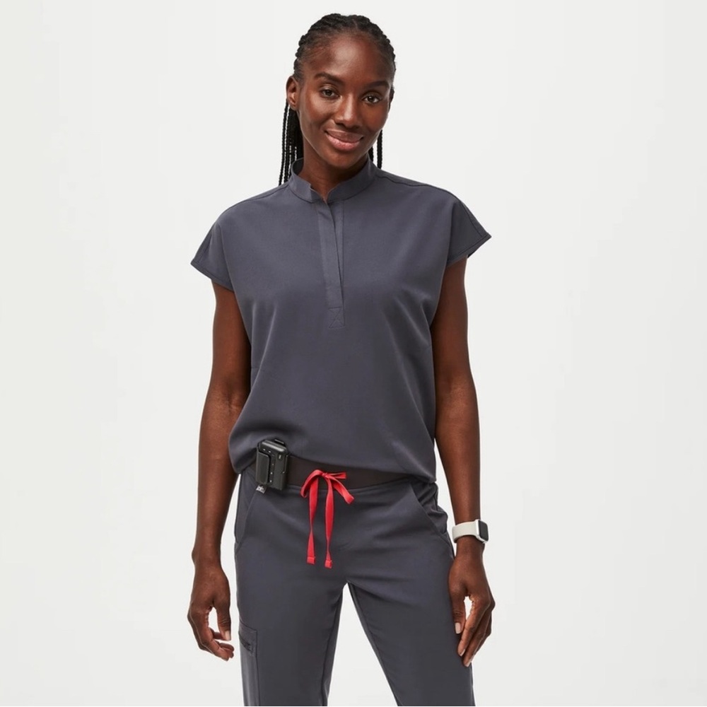 FIGS Charcoal Scrub Set - Rafaela & High Waist Zamora Size Large